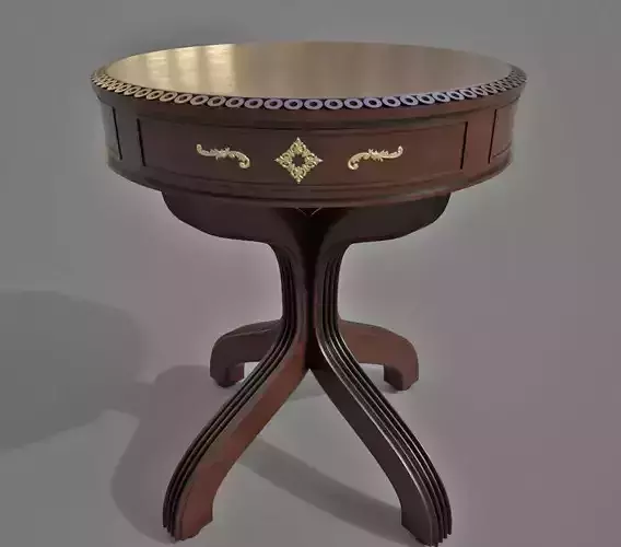 Table Round Decorated AD 3D model