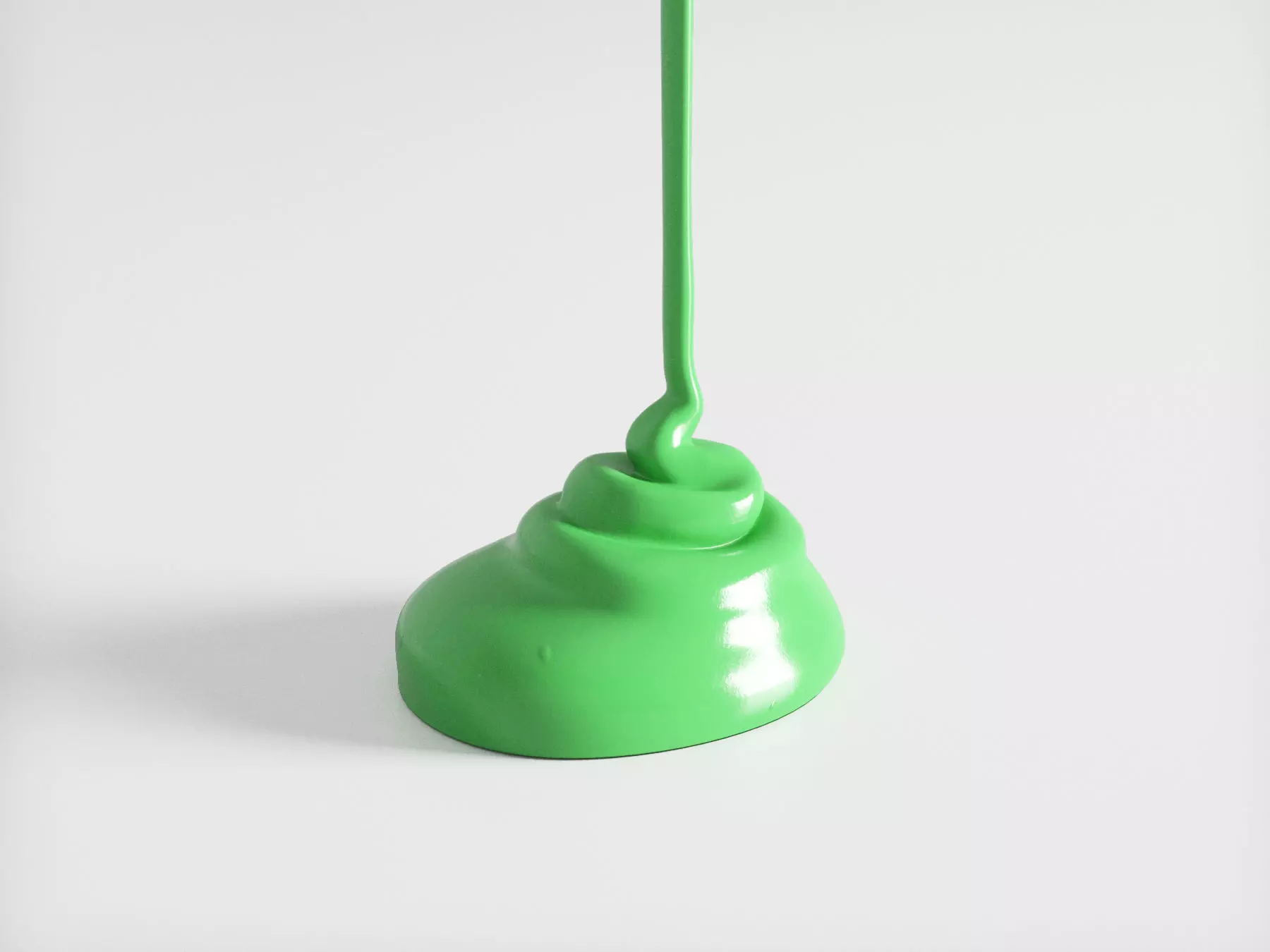 Flowing Paint Green 3D model_0