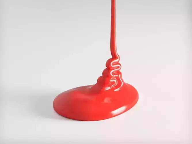Flowing Paint Red 3D model