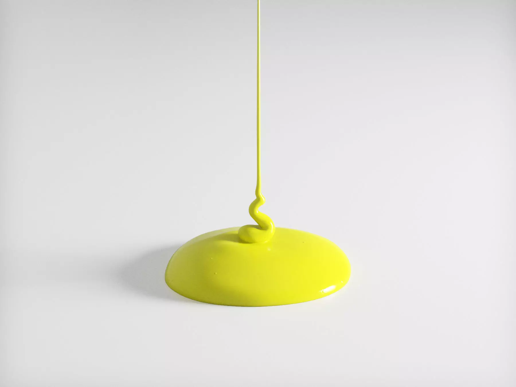 Flowing Paint Yellow 3D model_0