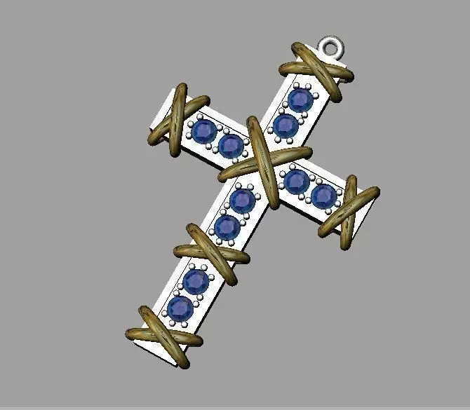 Tiffany Cross Pendant 3D print model_0