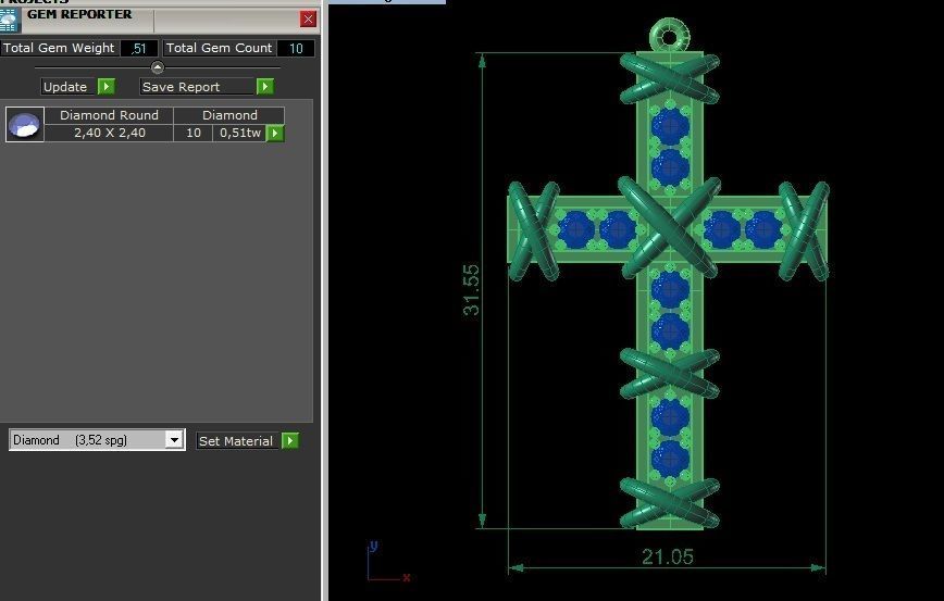 Tiffany Cross Pendant 3D print model_1