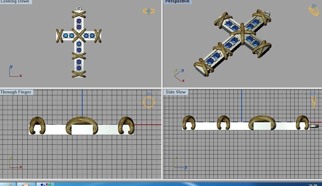 Tiffany Cross Pendant 3D print model_3