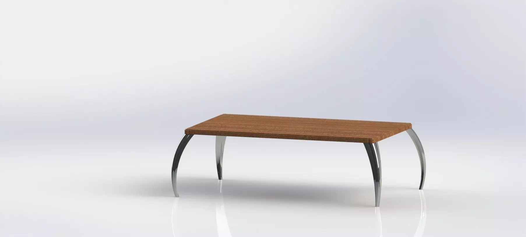 small table with metal legs Free 3D model