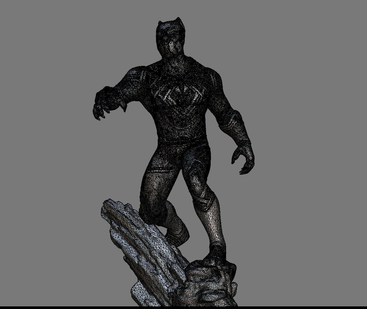 BLACK PANTHER INSPIRITED DIORAMA 3D print model_6