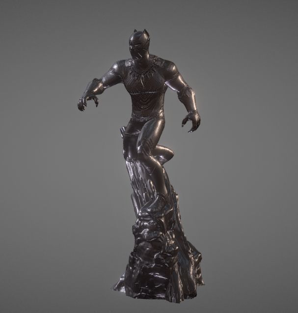 BLACK PANTHER INSPIRITED DIORAMA 3D print model_3