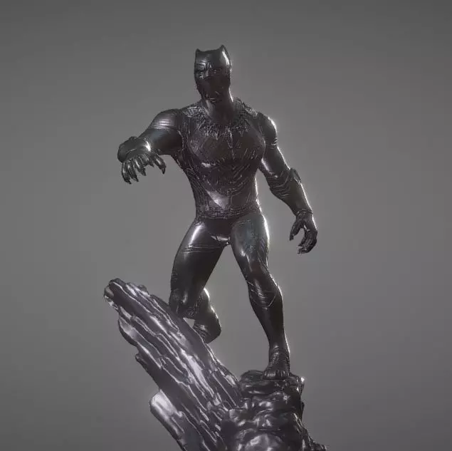 BLACK PANTHER INSPIRITED DIORAMA 3D print model_0