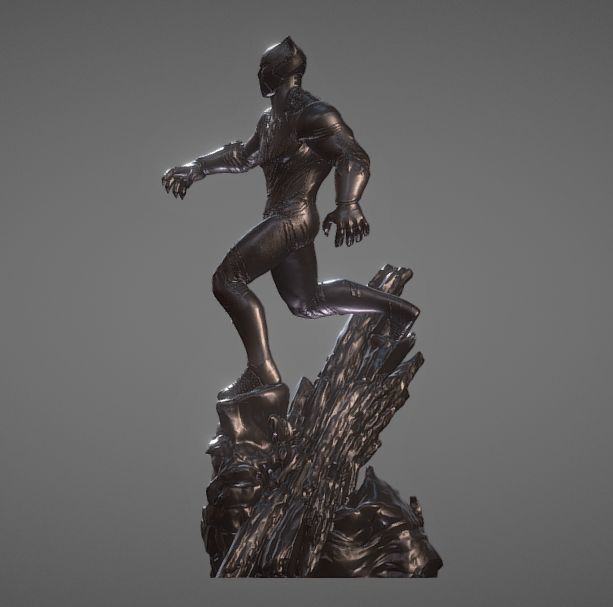 BLACK PANTHER INSPIRITED DIORAMA 3D print model_4