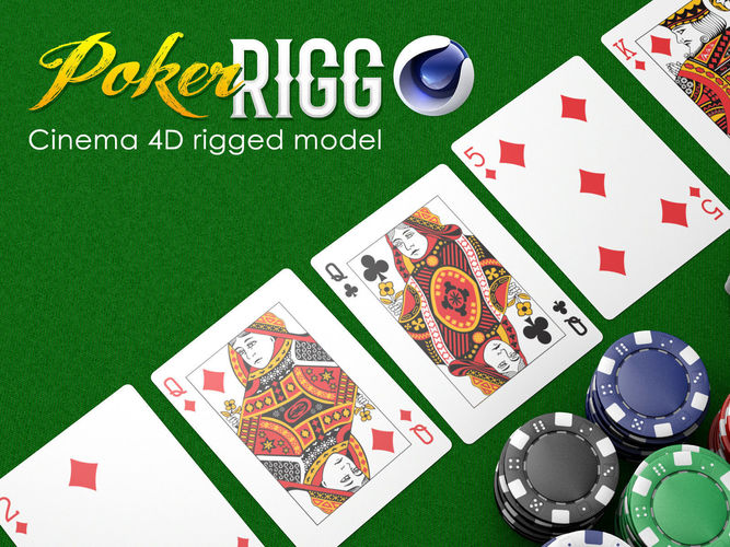 Poker RIGG Low-poly 3D model