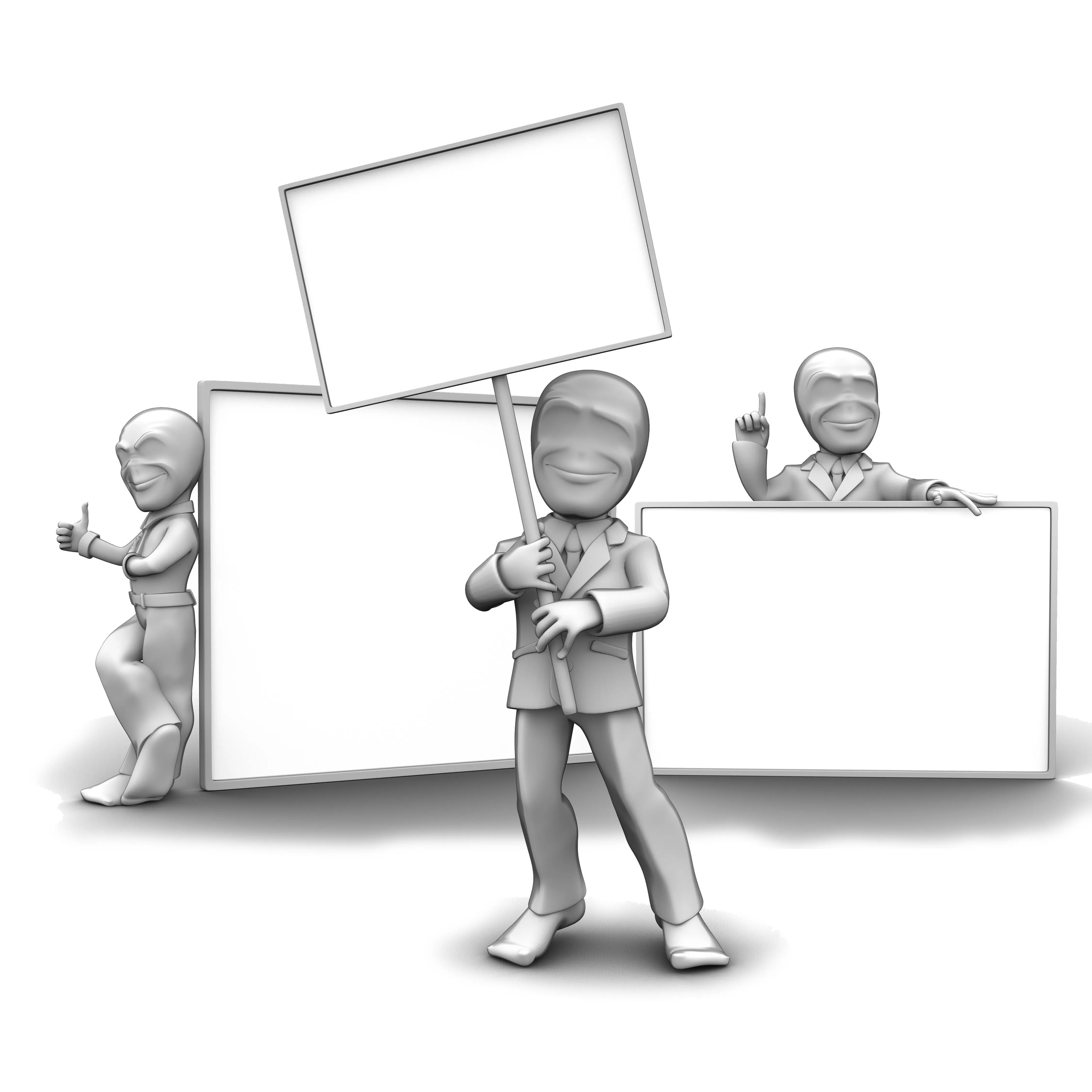 Abstract character with a transparency set Low-poly 3D model_0