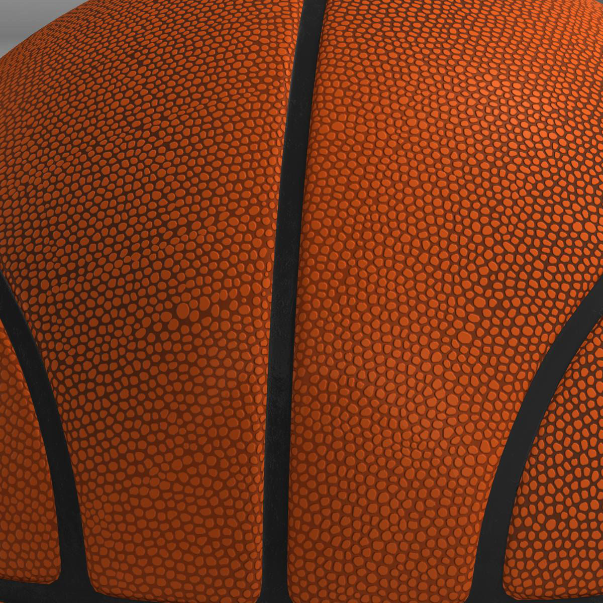 Basketball orange Low-poly 3D model_4