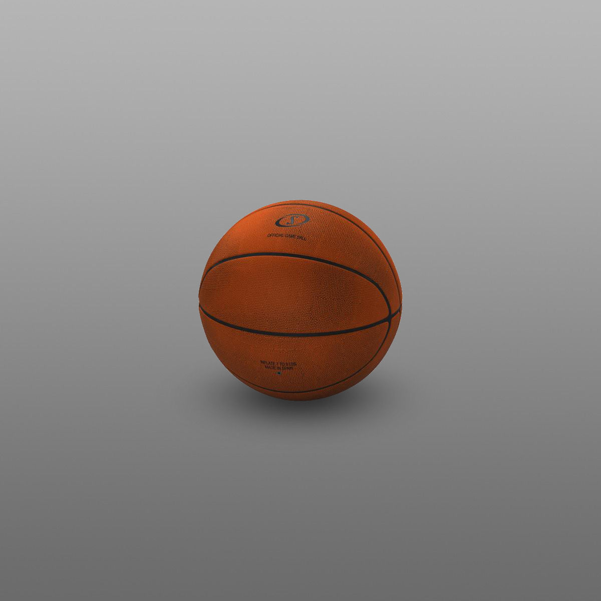 Basketball orange Low-poly 3D model_6