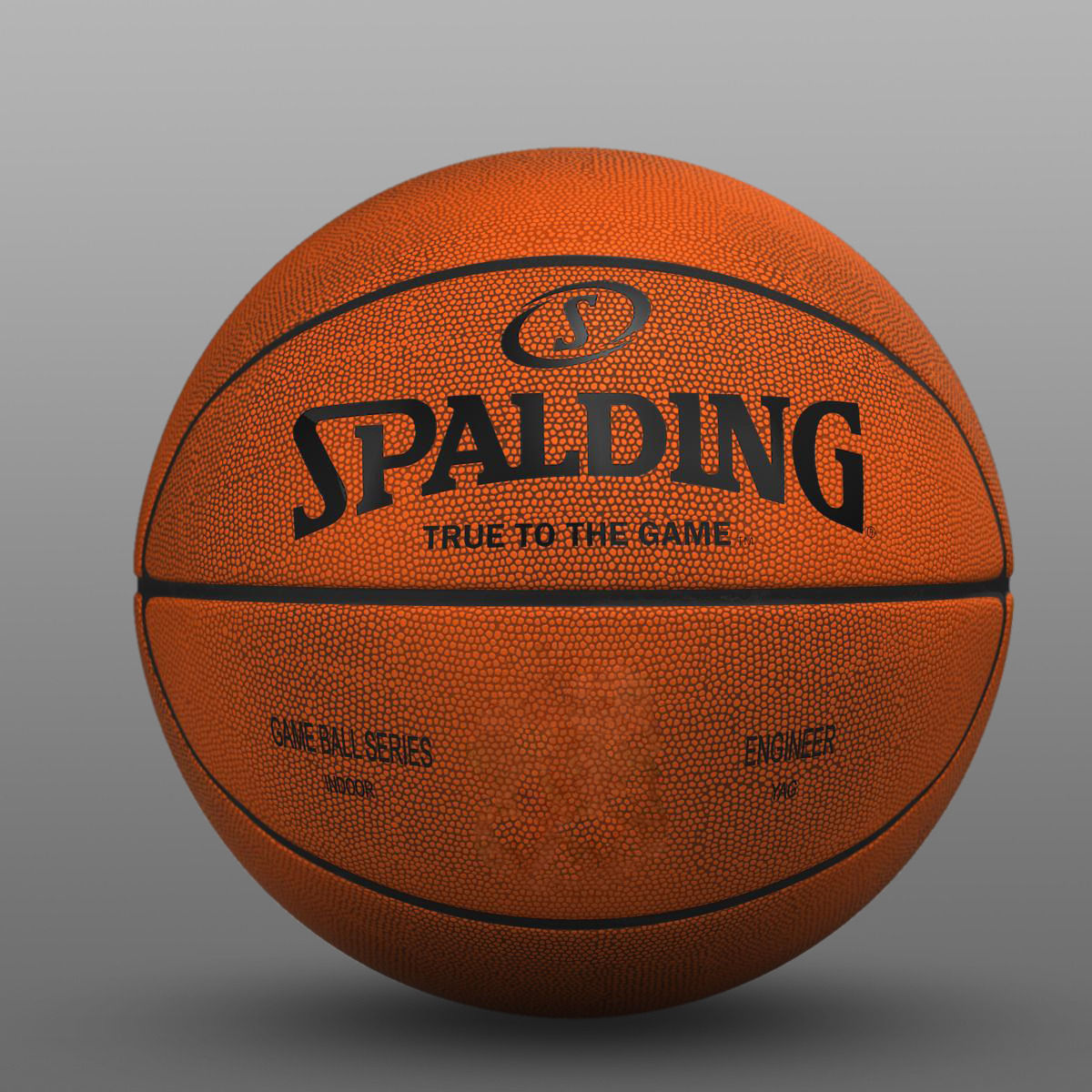 Basketball orange Low-poly 3D model_12