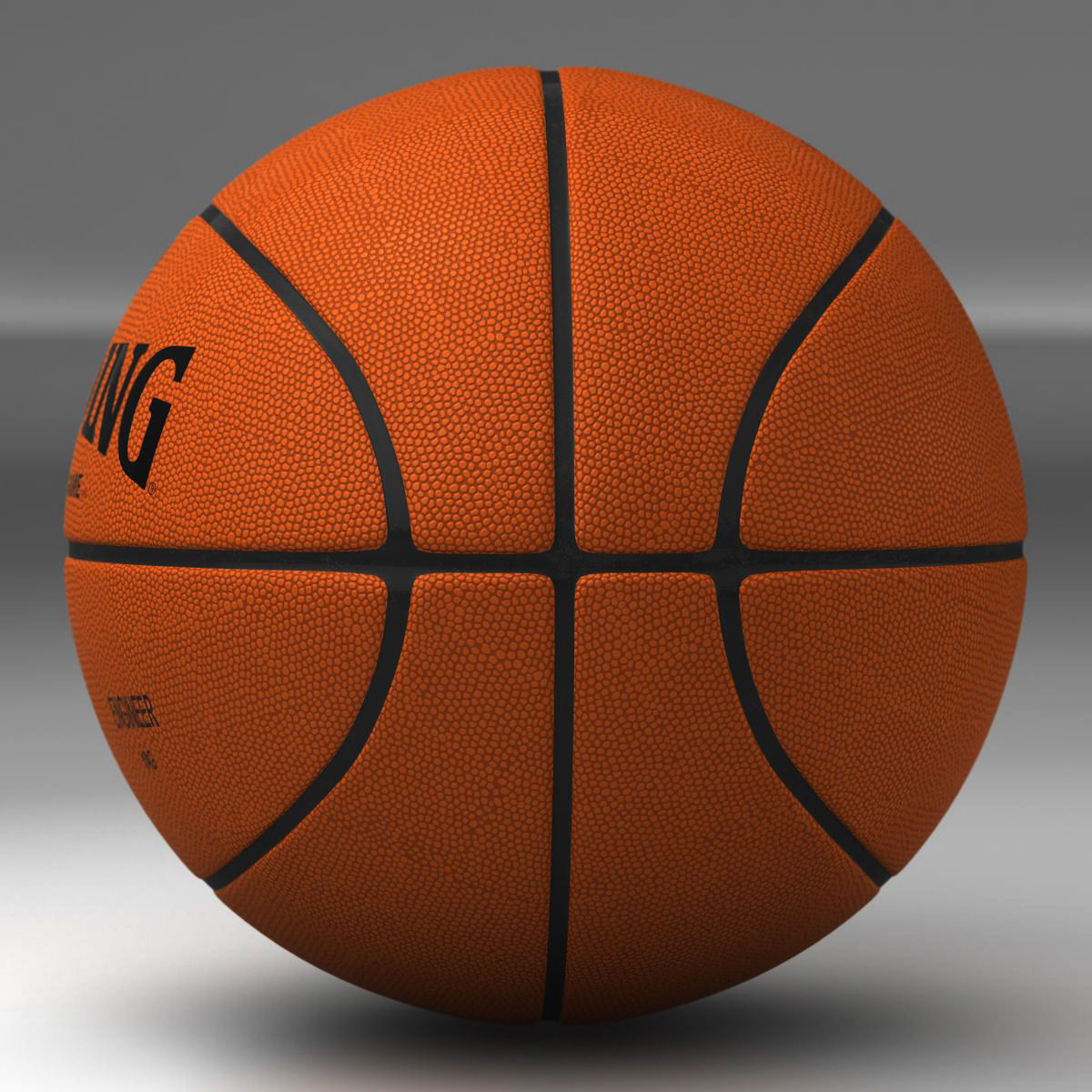Basketball orange Low-poly 3D model_2