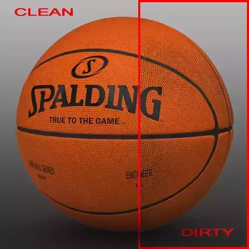 Basketball orange Low-poly 3D model