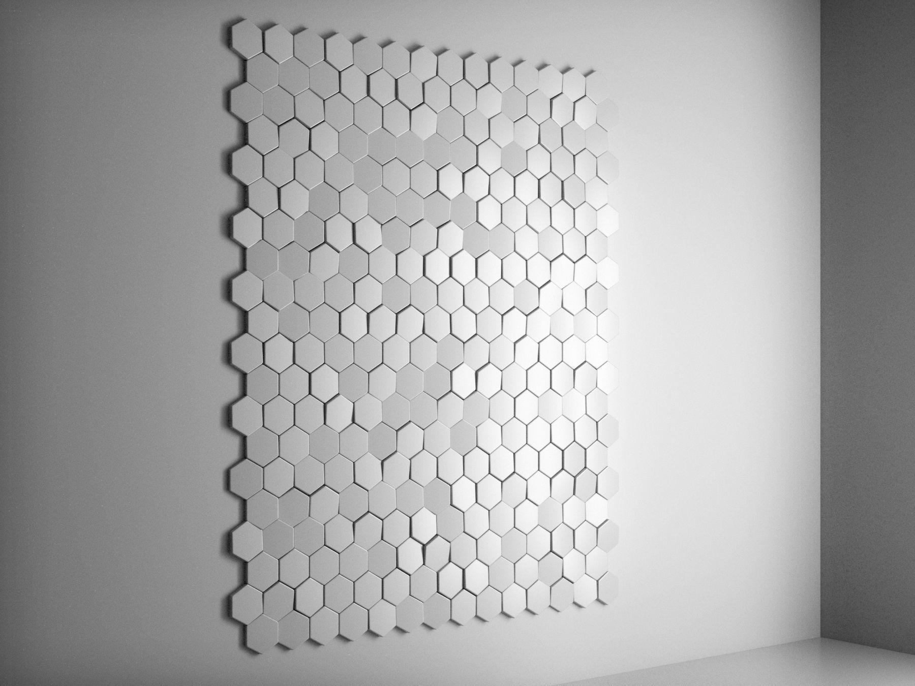 Dekowall Hexagon Tiles 3D model_2