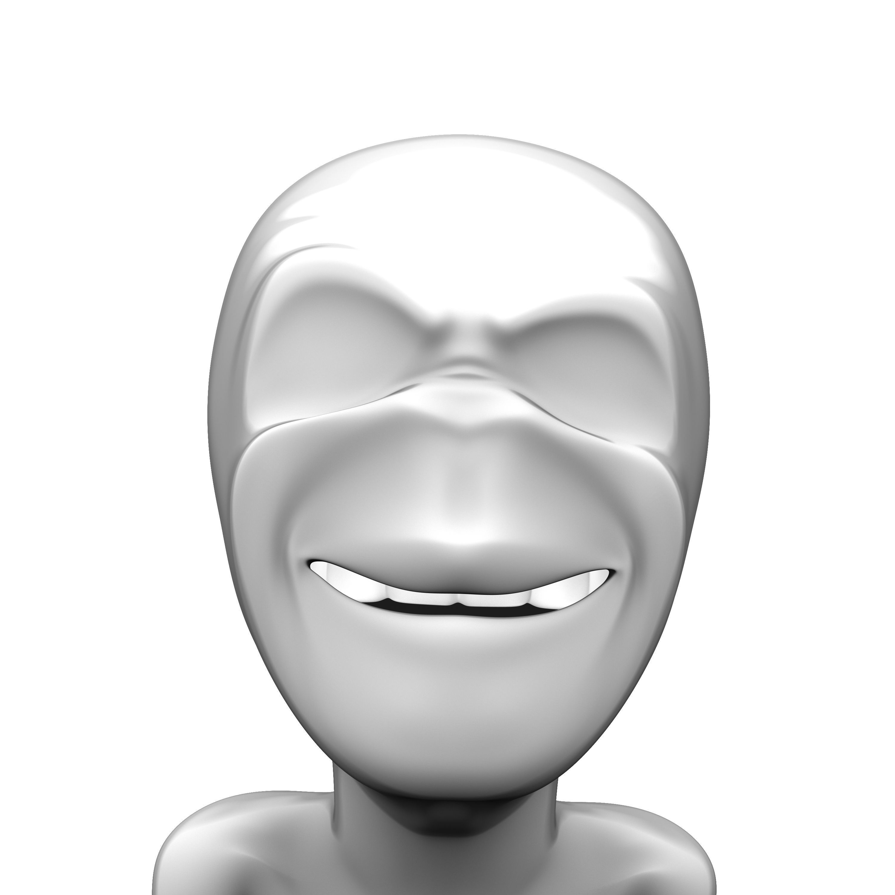 Abstract sneaking character set Low-poly 3D model_8