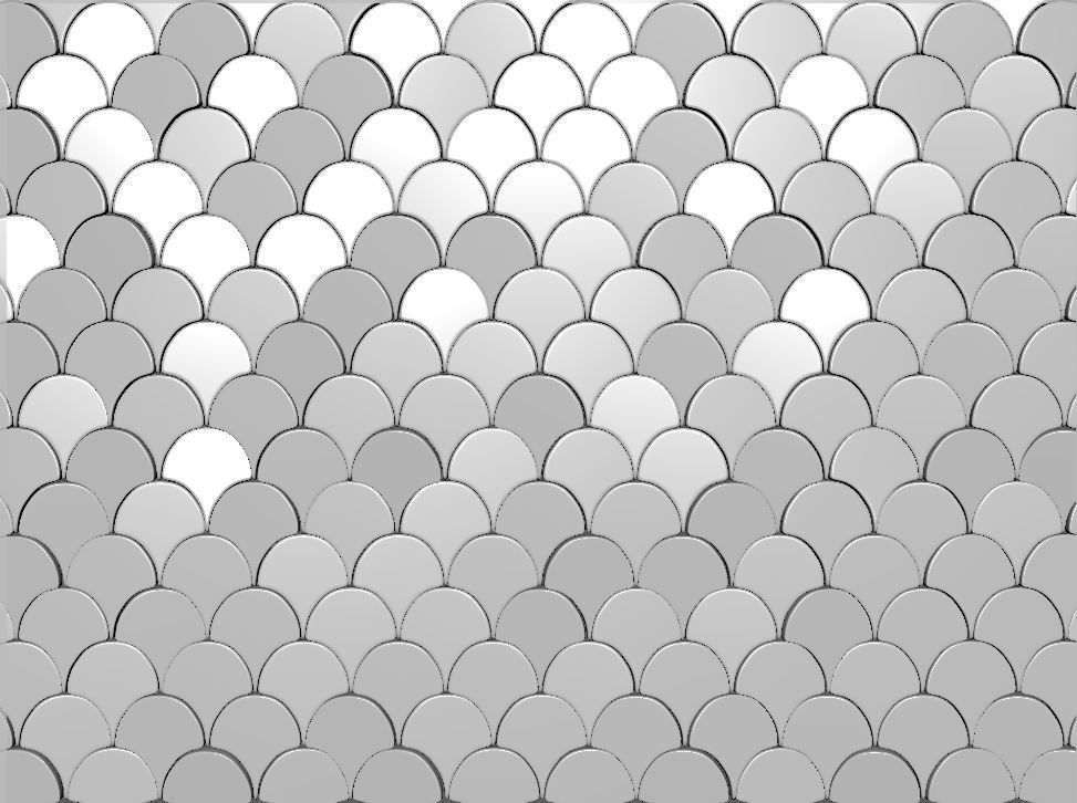 Deko Wall Scale Tile 3D model_1