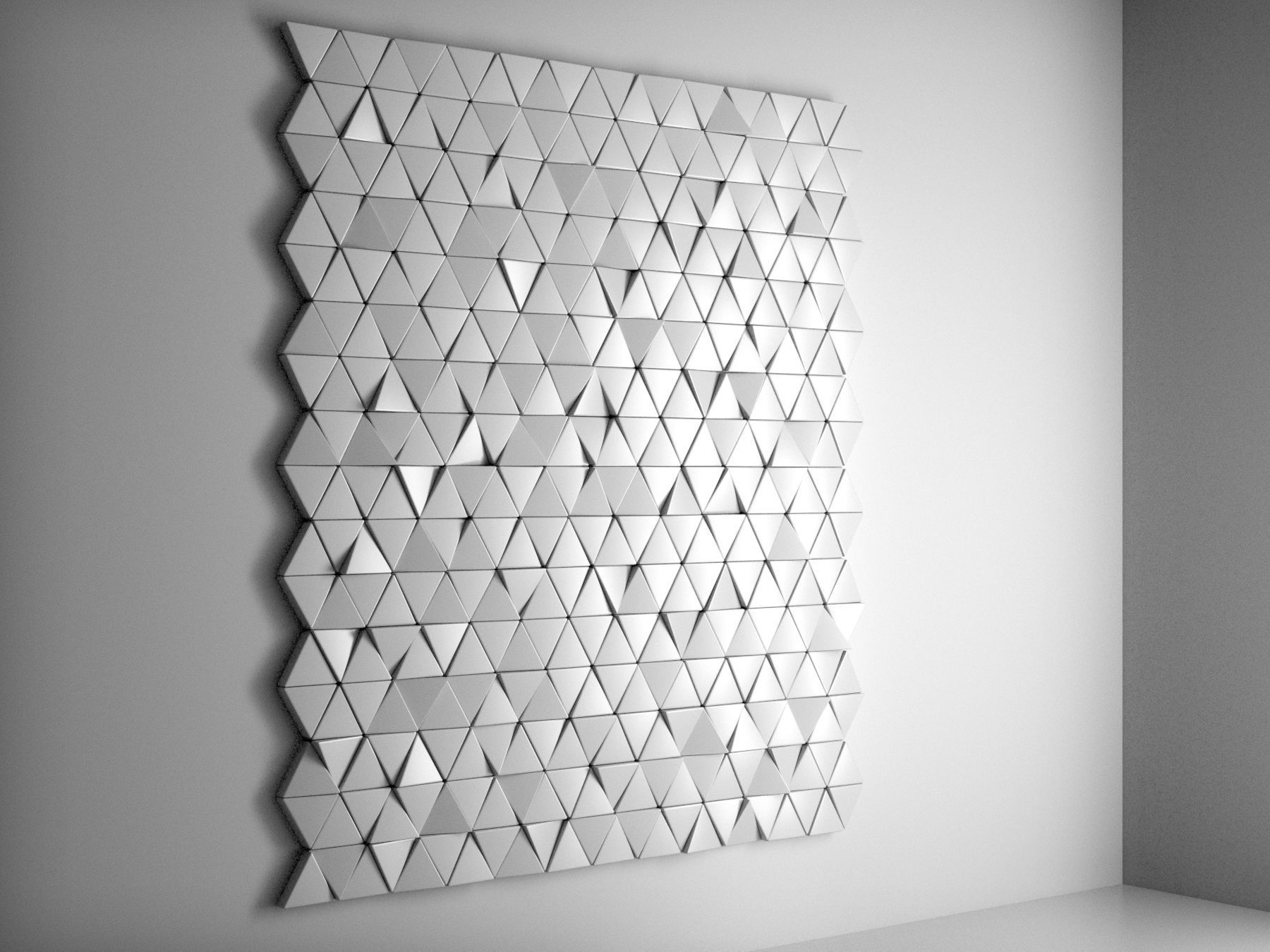 Deko Wall Triangel Tiles 3D model_2
