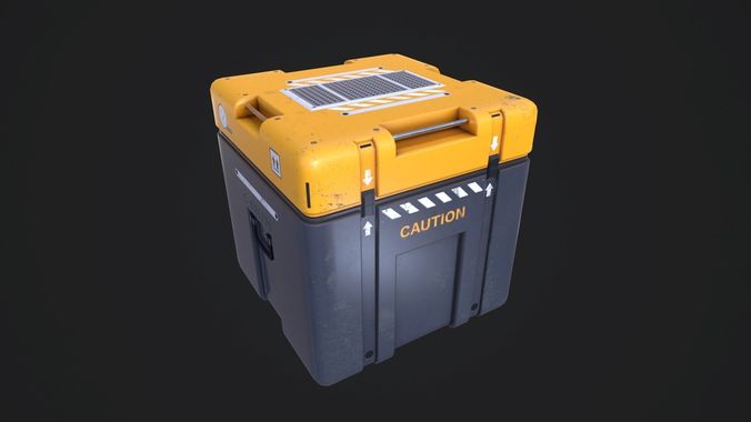 Sci-Fi Storage Loot Crate 07 Low-poly 3D model