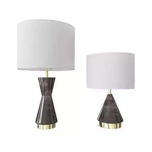 West Elm Metalized Glass Table Lamp Grey