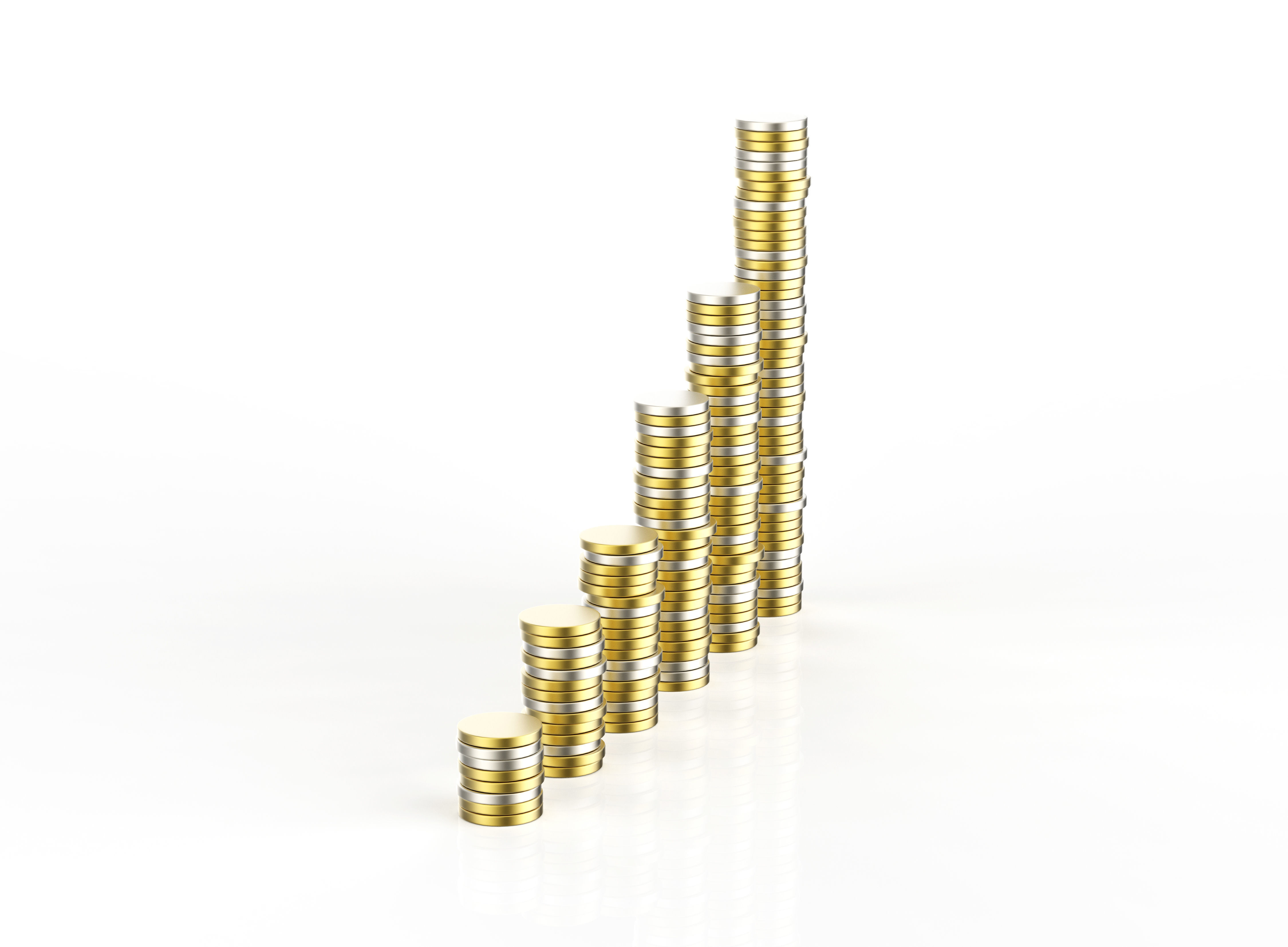 Coins chart 3D model_4