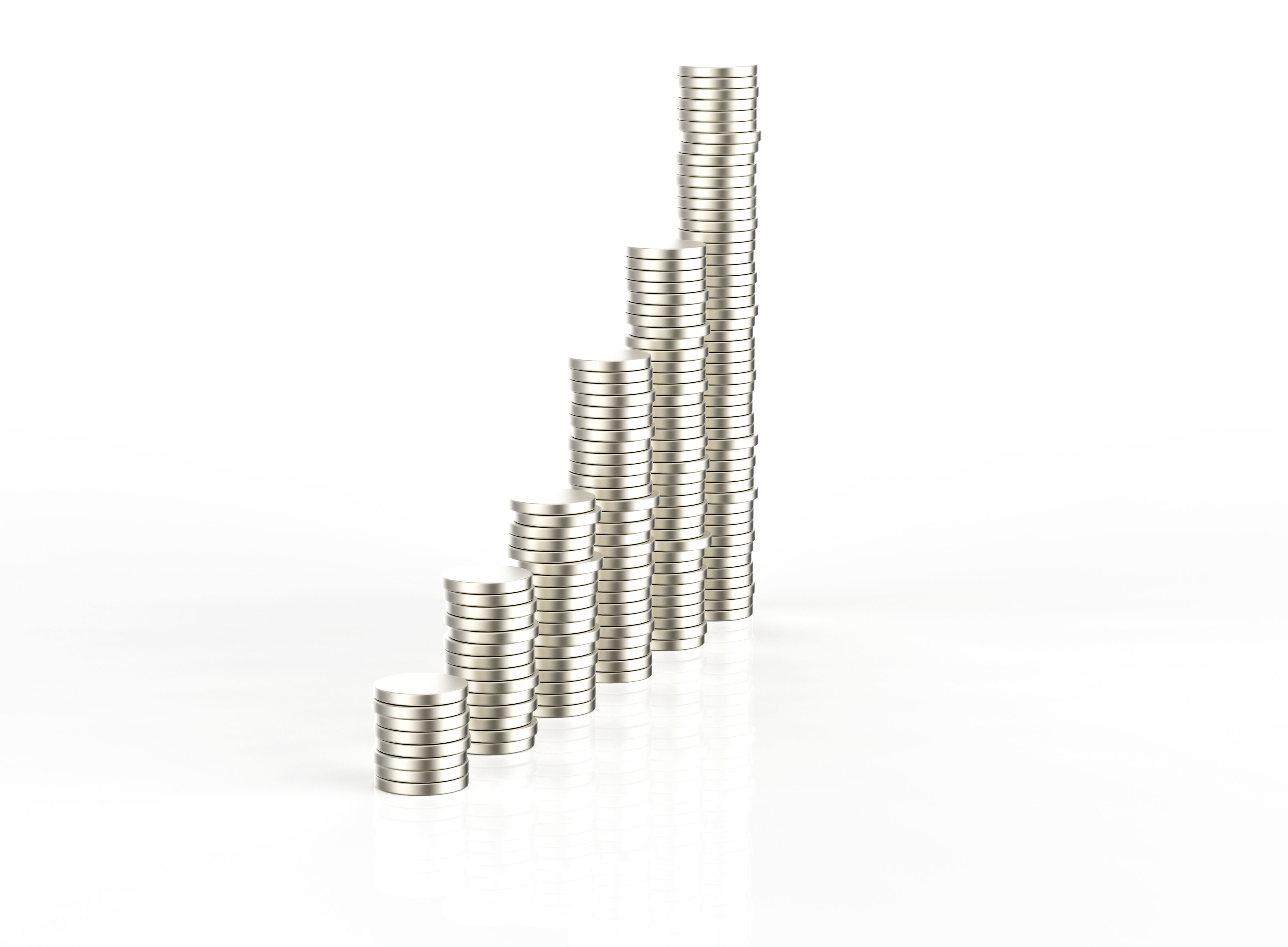 Coins chart 3D model_2