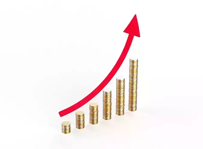 Coins chart 3D model
