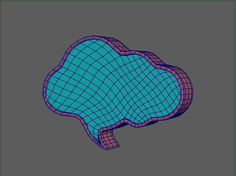 Speech Bubble Speech Cloud 3D model_2