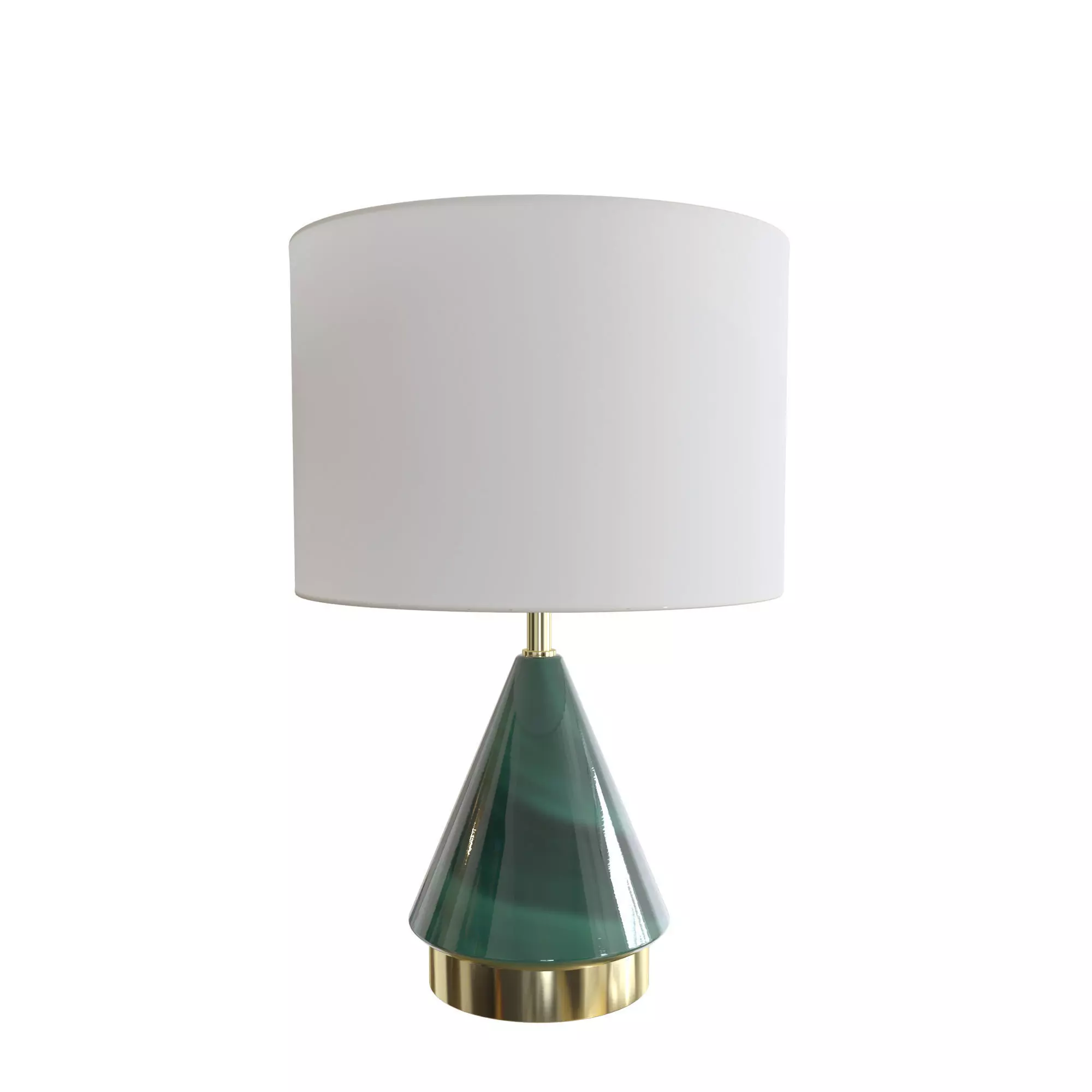 West Elm Metalized Glass Table Lamp Green 3D model
