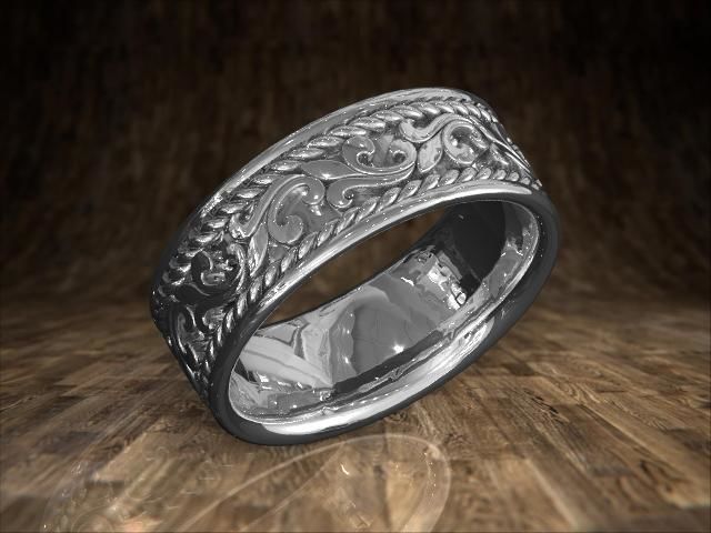 Weddgin Band With Rope  Design 3D print model