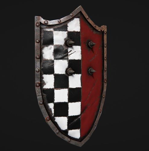 Medieval Fantasy Shield Low-poly 3D model