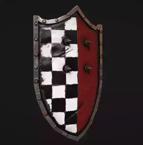 Medieval Fantasy Shield Low-poly 3D model