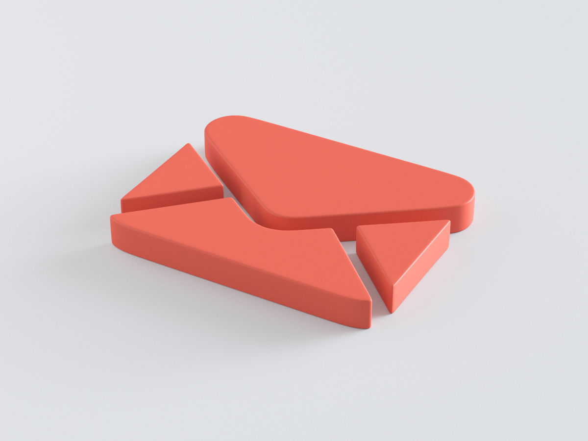Web Icon Mail 3D model_1