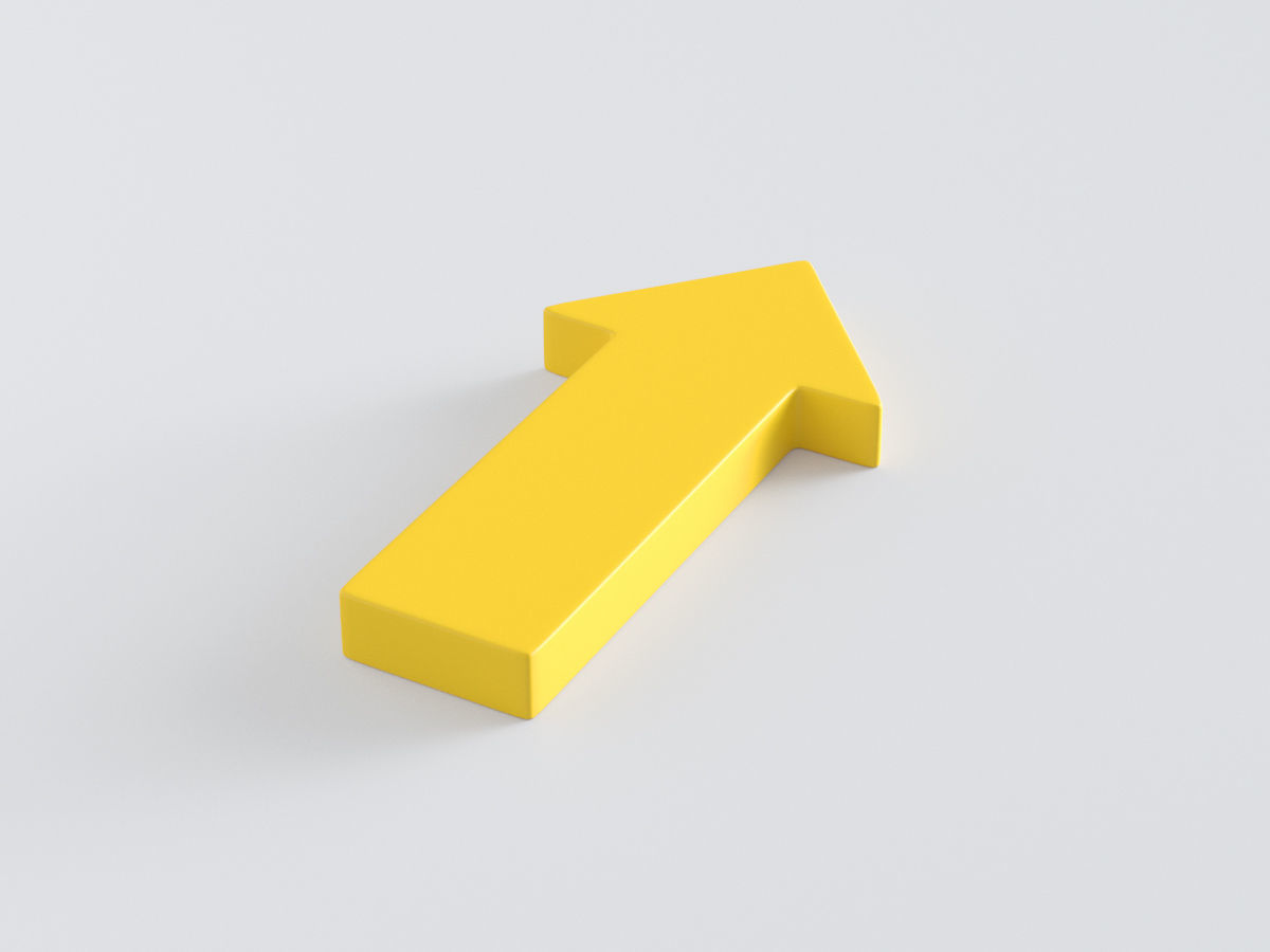 Arrow Bold Up 3D model_1