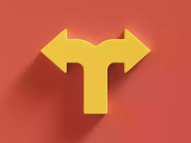 Arrow Bold Split 3D model