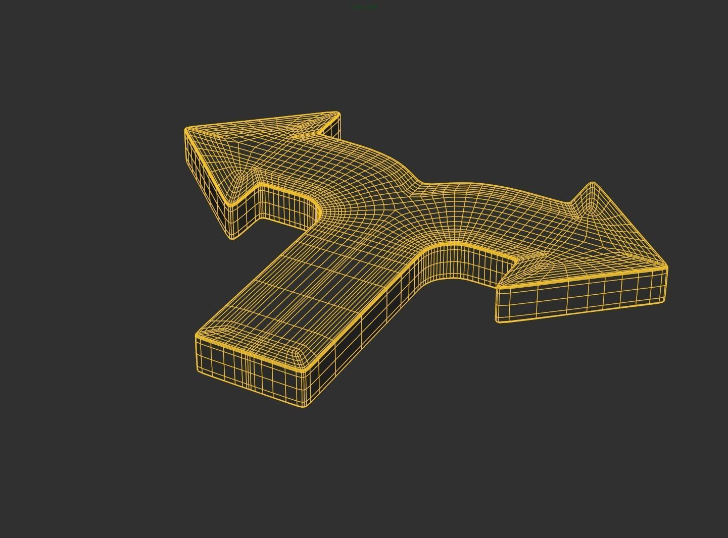 Arrow Bold Split 3D model_2