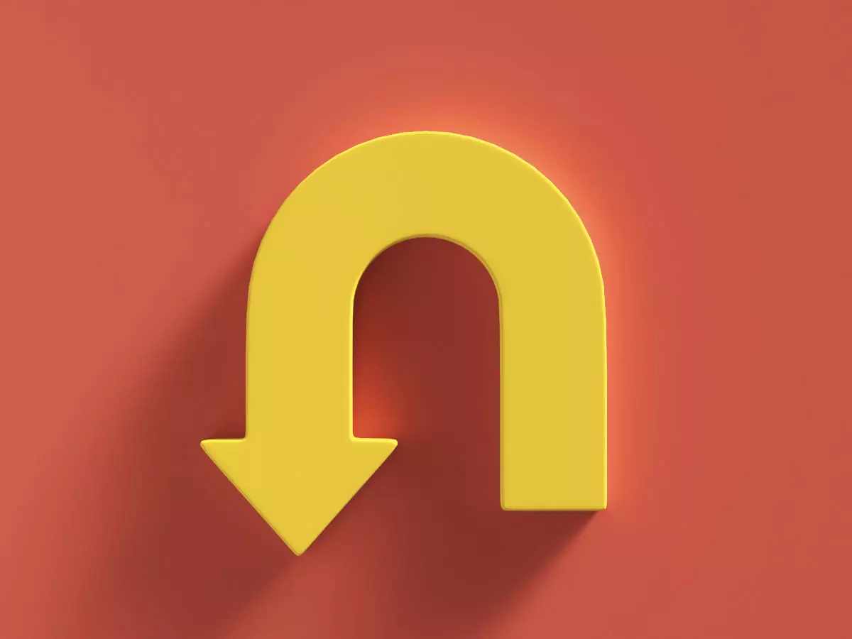 Arrow Bold Turn 3D model_0