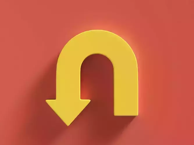 Arrow Bold Turn 3D model