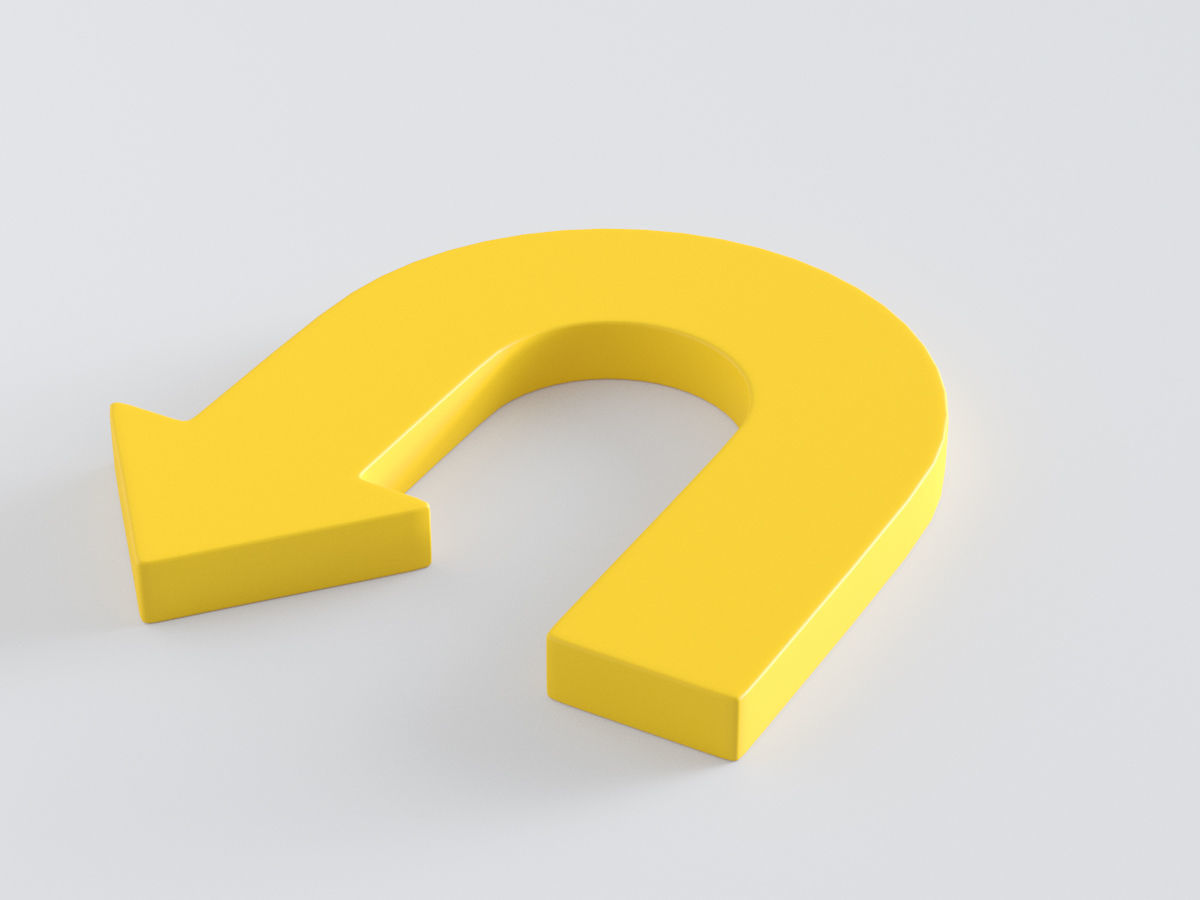 Arrow Bold Turn 3D model_1