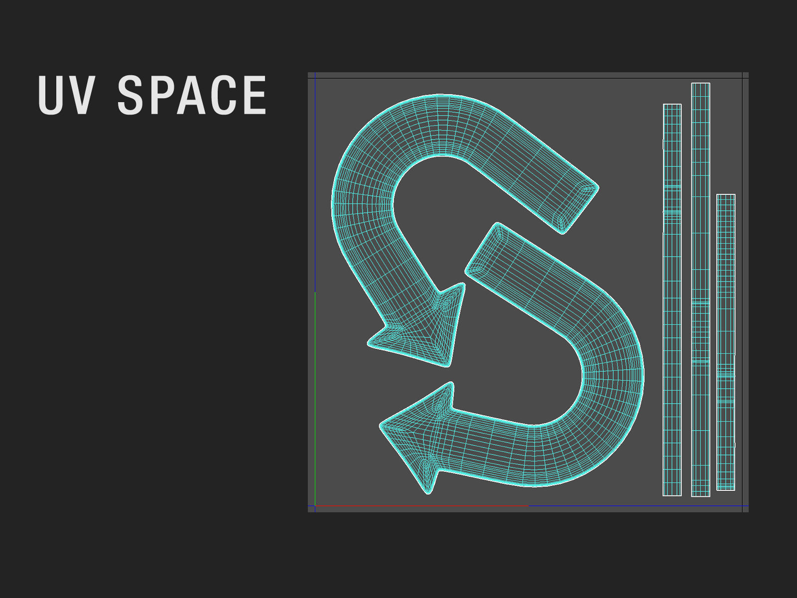 Arrow Bold Turn 3D model_4