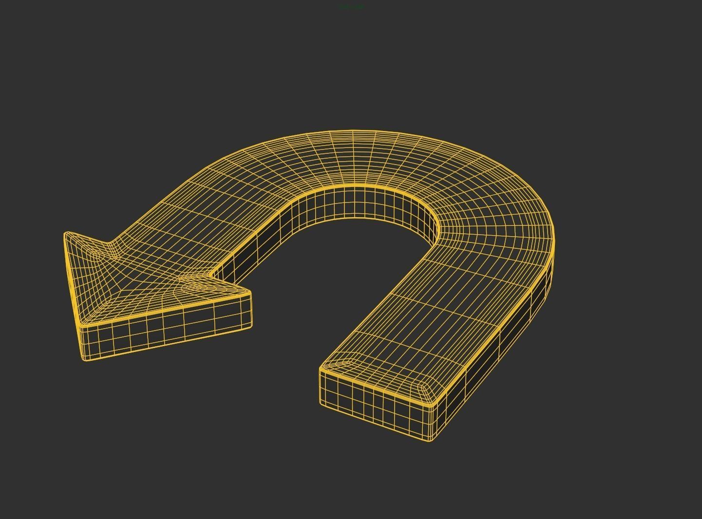 Arrow Bold Turn 3D model_2