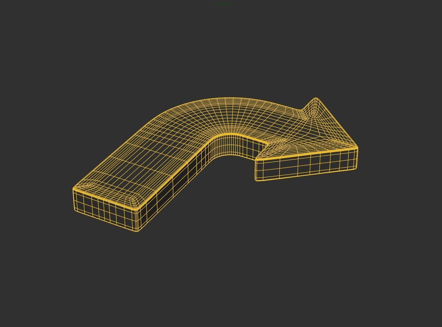 Arrow Bold Right 3D model_2