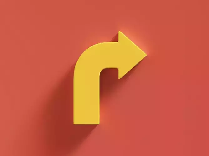 Arrow Bold Right 3D model