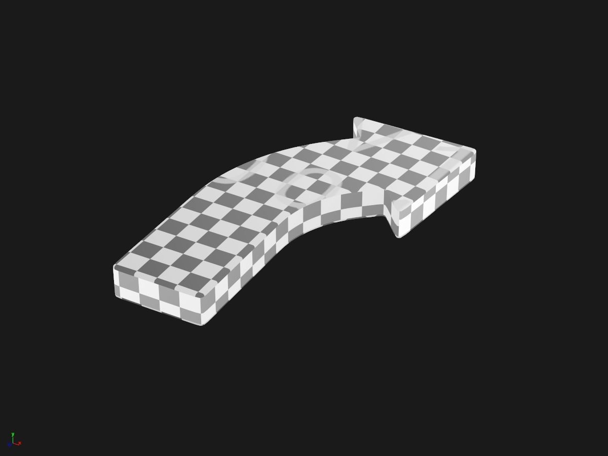 Arrow Bold Curve Right 3D model_3