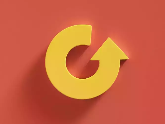 Arrow Bold Circle 3D model