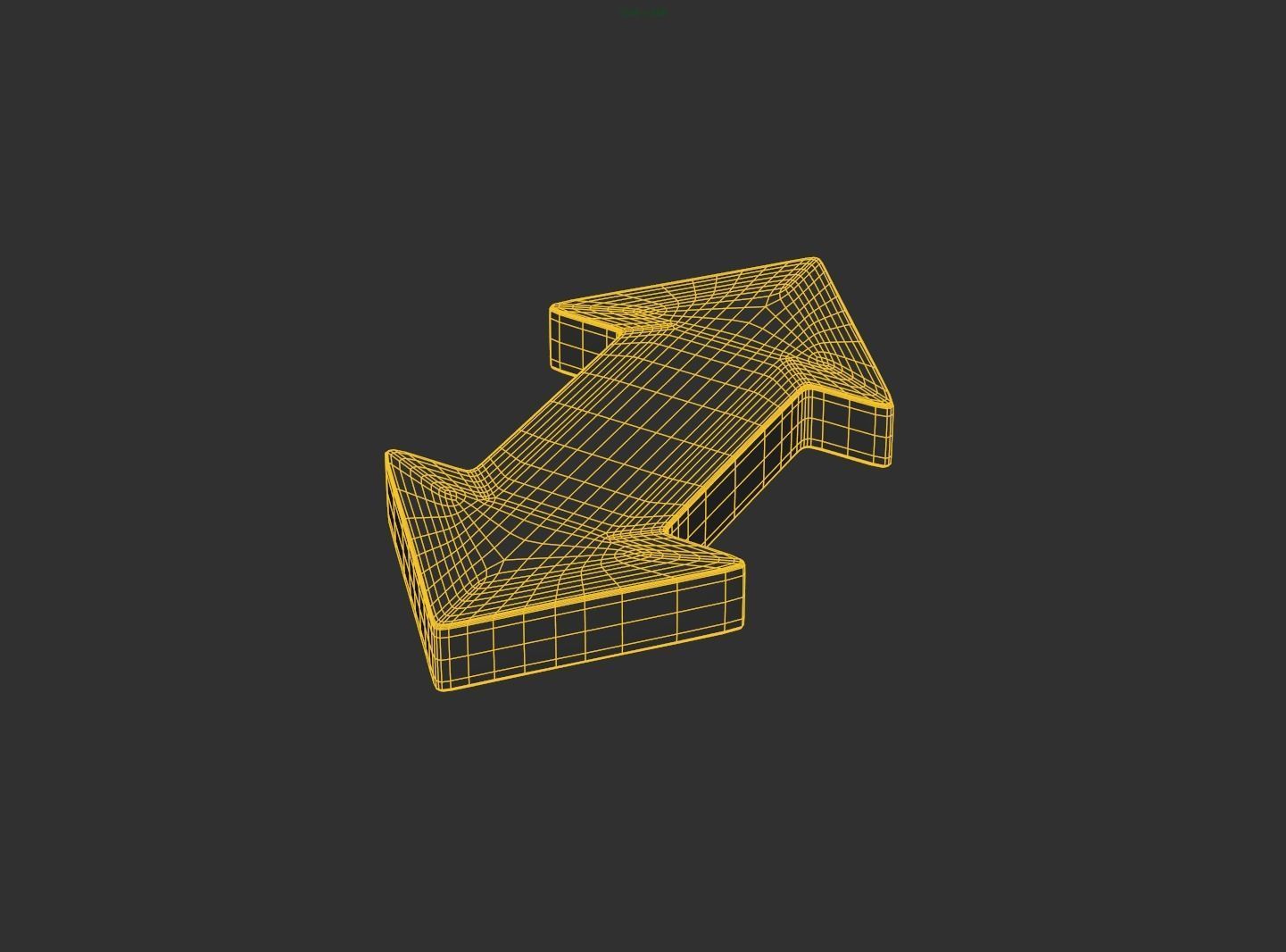 Arrow Bold Back and Forth 3D model_2