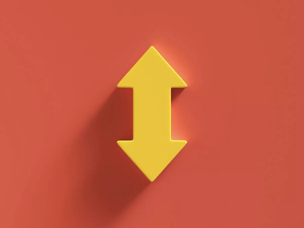 Arrow Bold Back and Forth 3D model_0