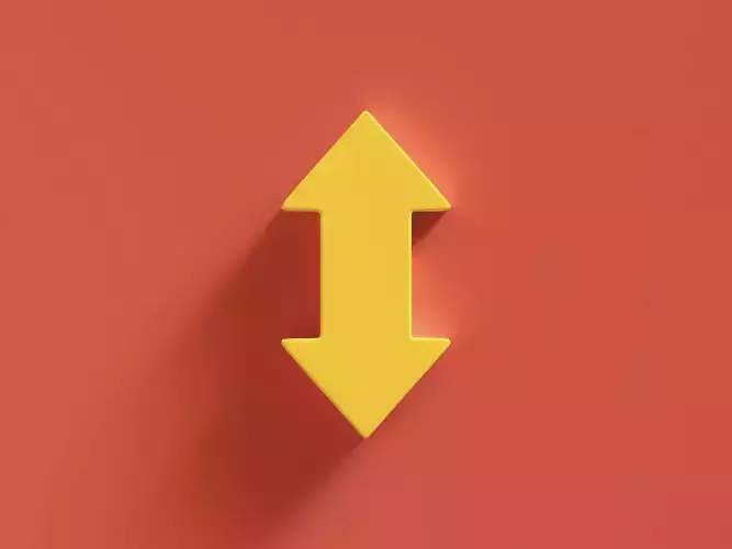 Arrow Bold Back and Forth 3D model