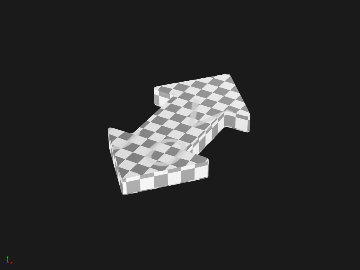 Arrow Bold Back and Forth 3D model_3